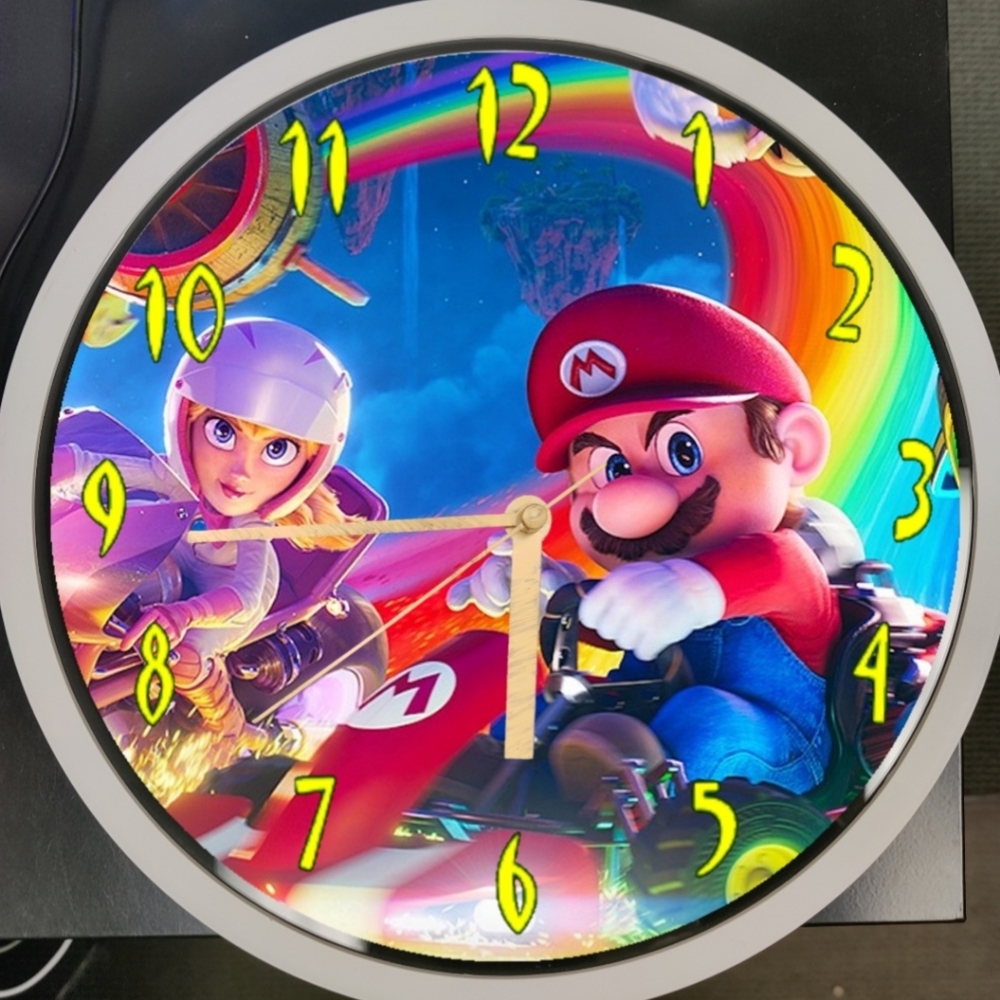 Mario and Princess wall clock